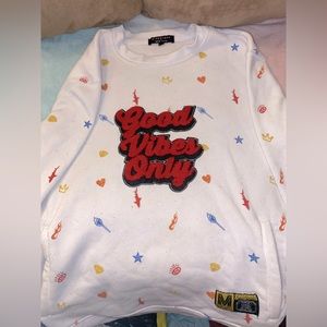 M. Society mad city good vibes only crew neck w pockets